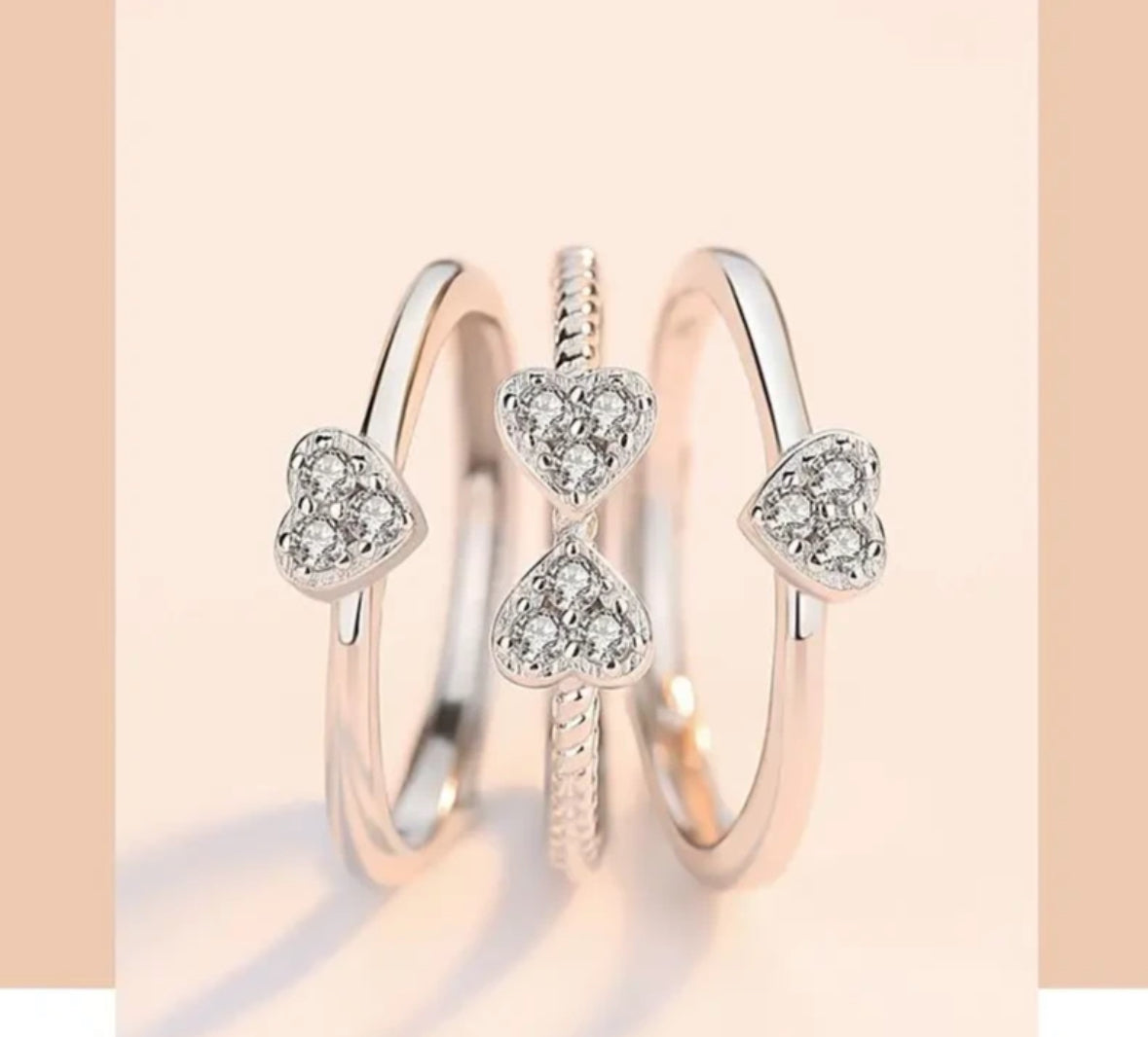 Herzring-Set – funkelnd & süß