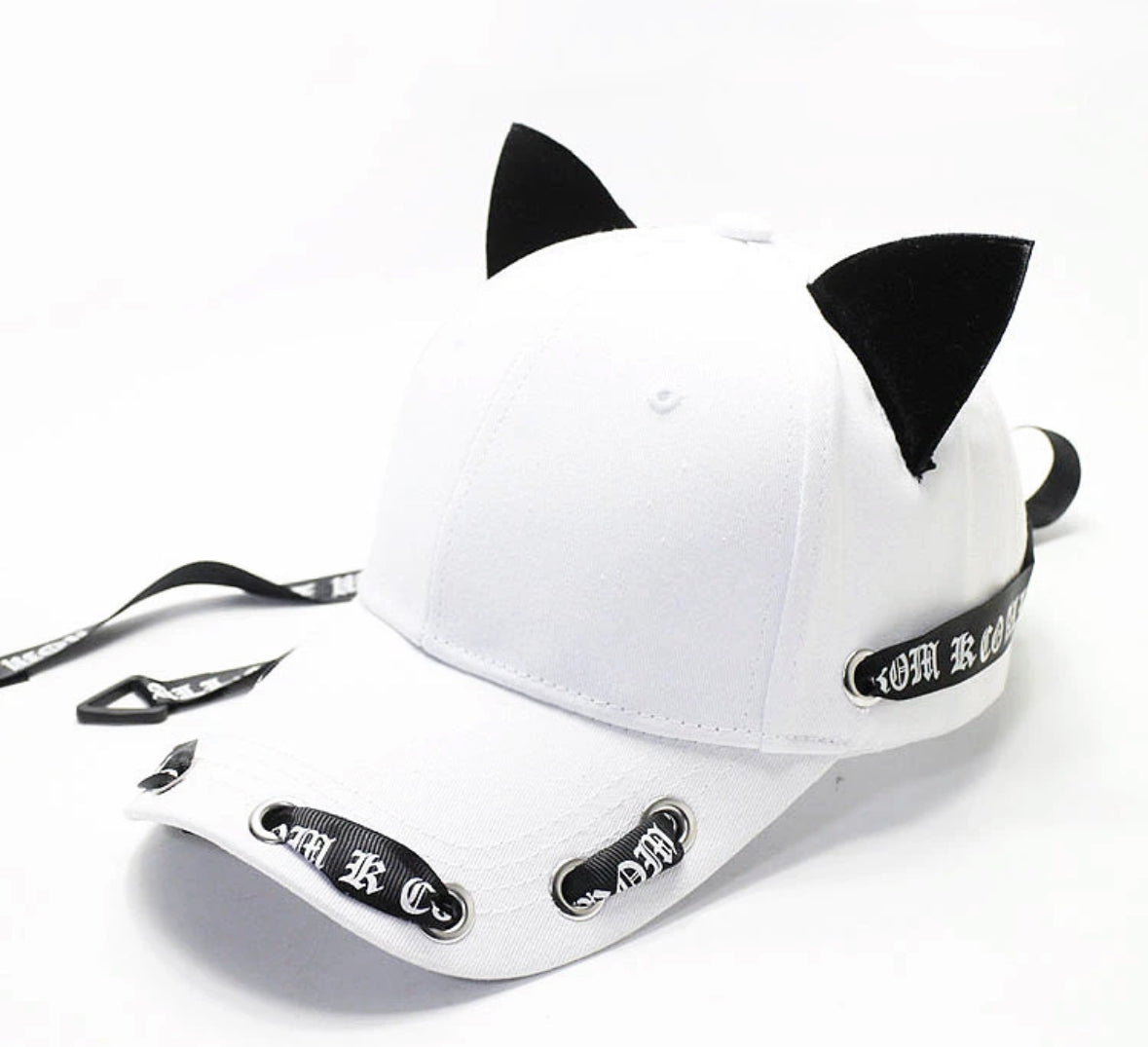 Cat-Ear Cap Gothic Style Baseballkappe Katzenohren – Little Shark
