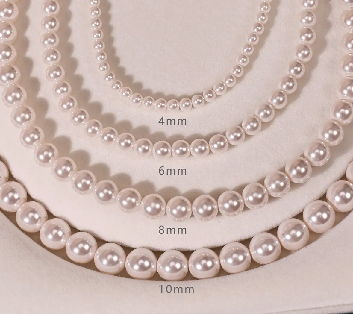 Klassische weiße Perlenkette mit 925-Silberverschluss