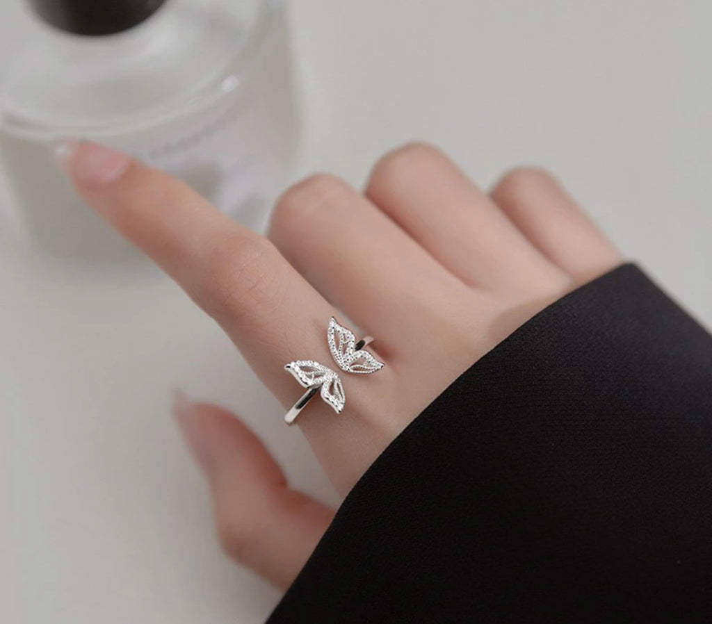Schmetterlingsring – verstellbar, elegant