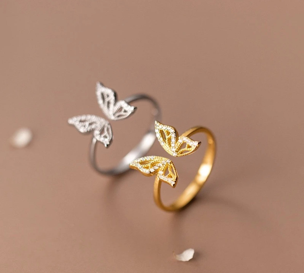 Schmetterlingsring – verstellbar, elegant