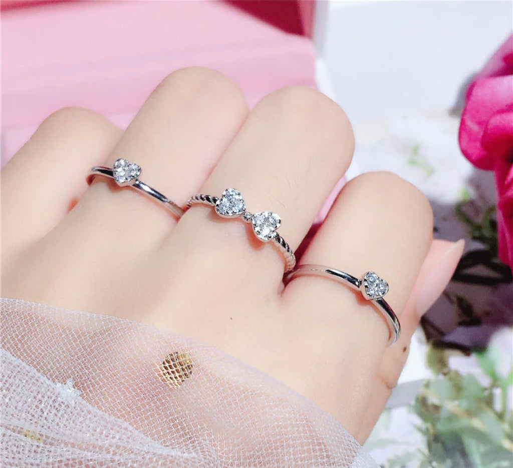 Herzring-Set – funkelnd & süß