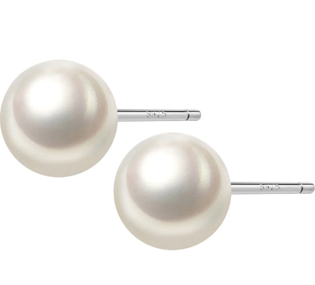 925 Silber Perlen Ohrstecker