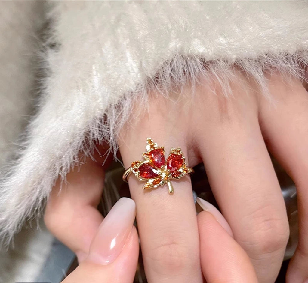 Ahornblatt Ring & Minimal Ring Set