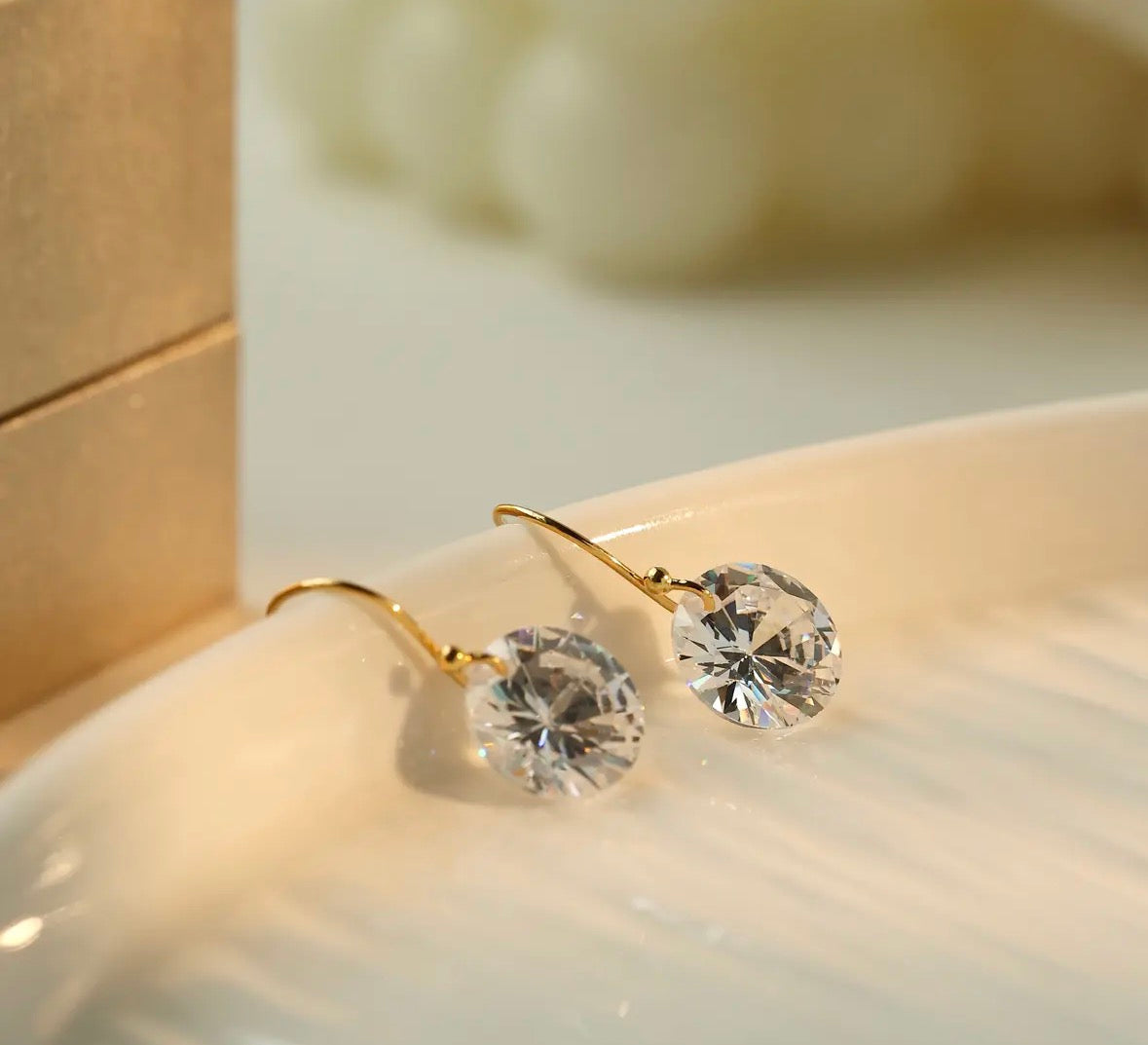 Elegante Zirkonia Ohrhänger 925 Silber – Little Shark
