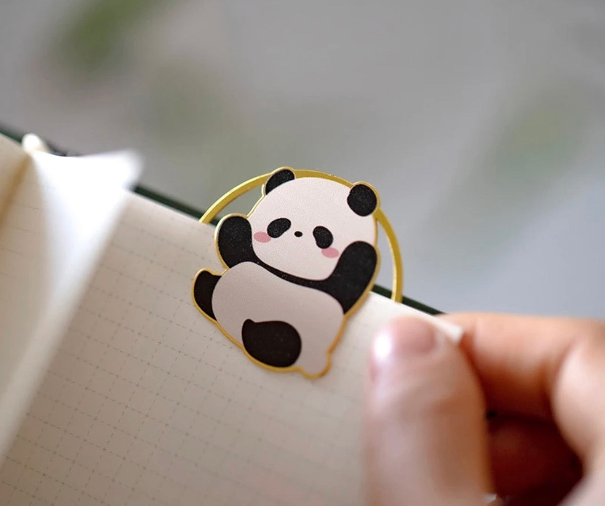 Niedliches Panda Lesezeichen kawaii Metall Buchklammer – Little Shark