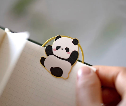 Niedliches Panda Lesezeichen kawaii Metall Buchklammer – Little Shark