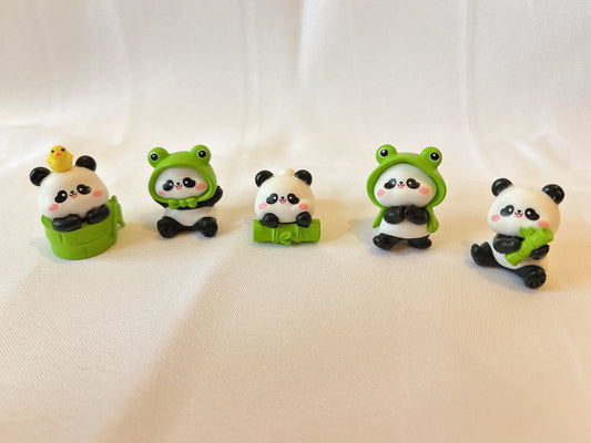 Niedliche Panda Mini-Figuren – 5er Set - Little Shark